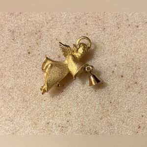 Elegant Gold Angel Brooch